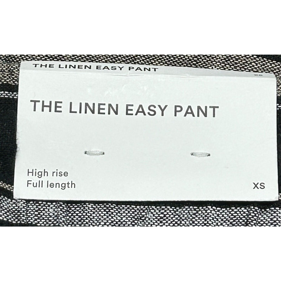 Ann Taylor Pants Womens XS Black Stripe Actual 30X30 Linen Blend Wide Leg NWT - Picture 9 of 10